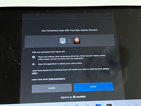 Epic Games Launcher Rog Ally da kullanamıyorum