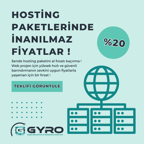 GYRO'da %35'e Varan Hosting İndirimini - COMTR DOMAİN 1 TL