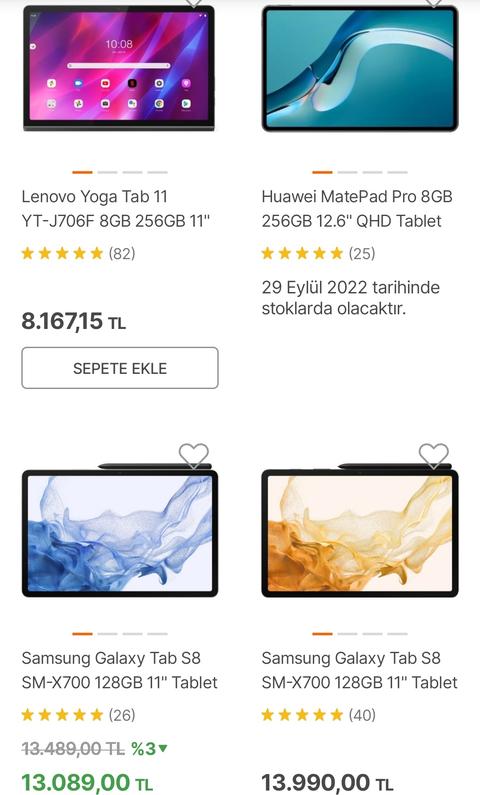 Güçlü Tablet? Air 5 vs diğerleri