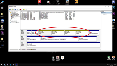 Disk yönetiminde 4 ad D: dizini var nasıl düzeltirim