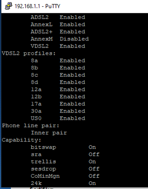Zyxel vmg 3313 B10A TELNET ile SNR yükseltme