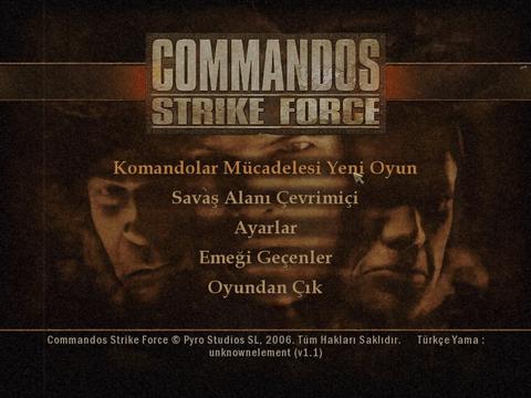Commandos Strike Force Türkçe yama(Translate)