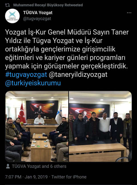 Tügva Belgelerinden:Yozgat İl Temsilcisi,Narkotik operasyonda uyuşturucu ile yakalanmış