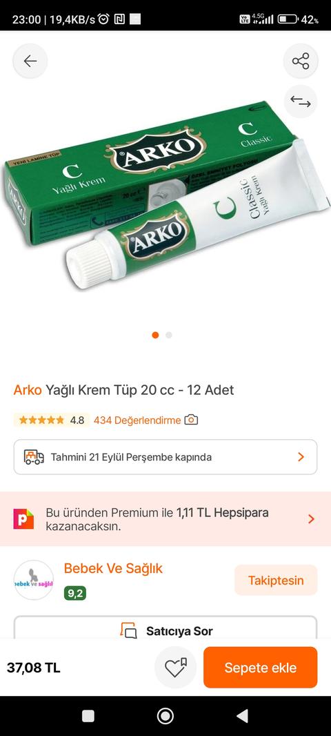 Arko Yağlı Krem Tüp 20 cc - 12 Adet 37 TL Hepsiburada