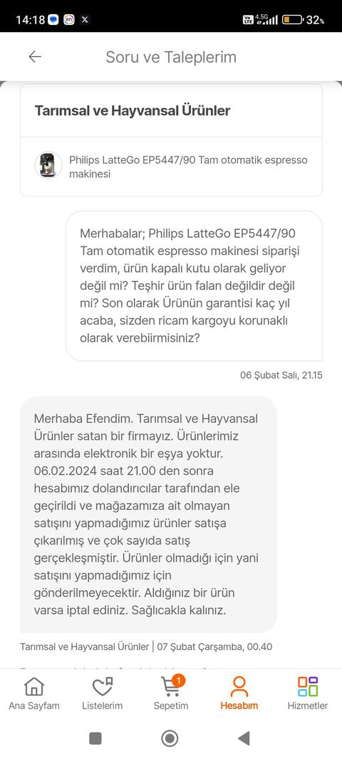 Philips LatteGo EP5443/70 Tam otomatik espresso makinesi 11.299,00 TL