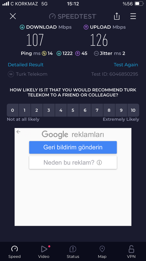 TÜM OPERATÖRLER 4,5G HIZ TESTİ [ANA KONU] 5G YE DOĞRU ADIM ADIM