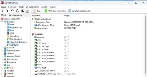 12100F İşlemcimin Boşta Sıcaklıkları Normal mi?