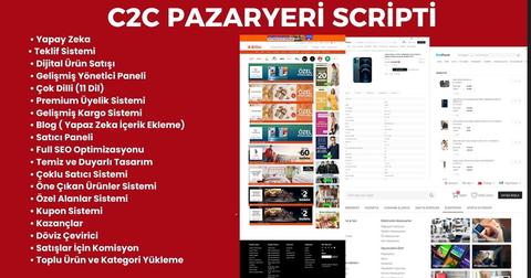 C2C Pazaryeri Scripti - İos & Android Uygulama Paketleri