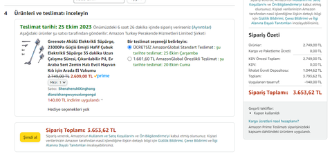 3726 TL Kalado Akülü Elektrikli Süpürge, 26000Pa/40Min Şarjlı Süpürgeler, Çıkarılabilir Pil, LED Ekr