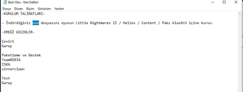 Little Nightmares 2 Türkçe Yama (Switch ve PC) | Sixth Sense Çeviri