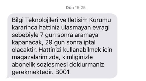 Türk Telekom Genel Merkezi Kimlik Fotokopimi ve Sözleşmemi Kaybetmiş