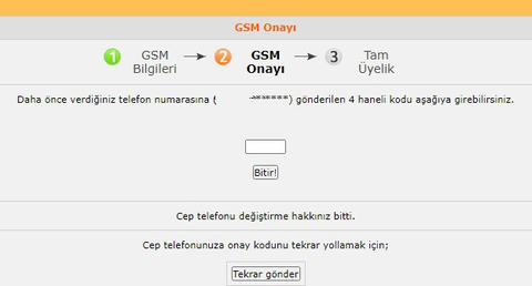 GSM Onayı "Cep telefonu değiştirme hakkınız bitti" hatası