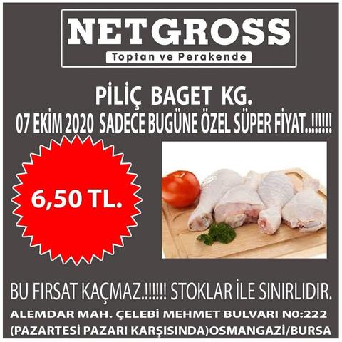 tavuk baget kg 6.50 netgros market bursa