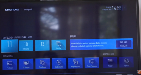 Grundig televizyon internet sorunu