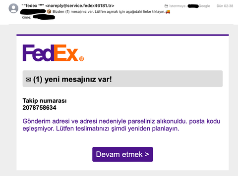 Mail Dolandırıcılığı