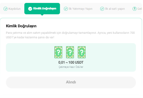 KuCoin / sınırlı süreli yeni gelen bonusu: