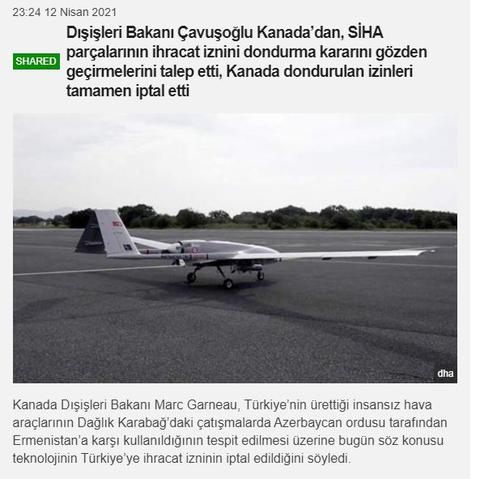 Kanada, Türkiye'ye askeri teknoloji ihracatını durdurdu