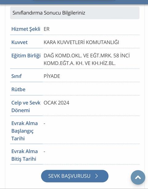 DAĞ KOMD.OKL. VE EĞT.MRK. 58 İNCİ KOMD.EĞT.A. KH. VE KH.HİZ.BL..