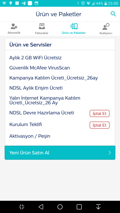 Yüksek hıza hoşgeldin kampanyasina katıldım ürün ve servislerde bu ikisi çıkıyor