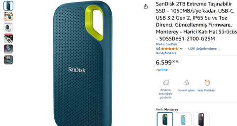 Taşınabilir SSD Önerisi