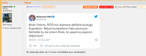 Muharrem İnce'den Binali Yıldırım'a Ergenekon Cevabı