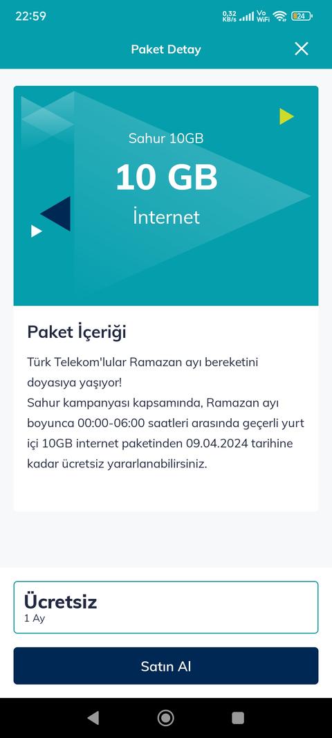 TürkTelekom Sahur 10Gb Hediye