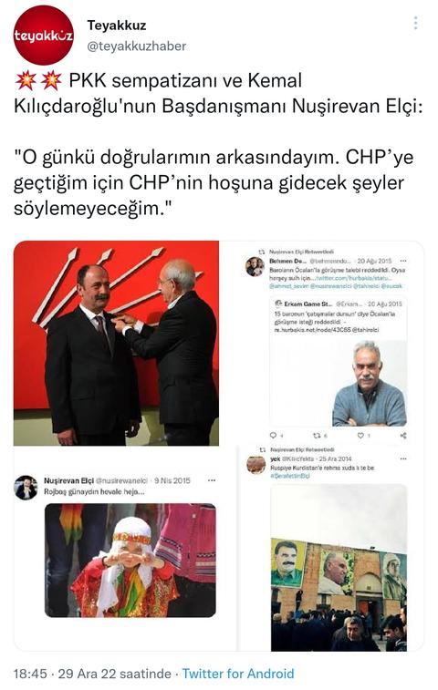 CHP PM Üyesi Sekreterinin ve İlçe Yönetim Kurulu Üyesinin PKK ve DHKPC yi Öven Twitleri Ortaya Çıktı