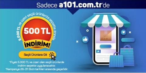 a101 1000 tl ve üzerine sepette %25 indirim (seçili ürünlerde)