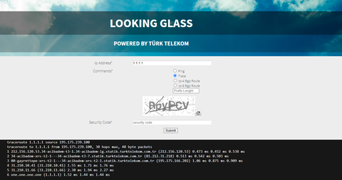 Cmd ekranından ping testi - tracert testi - tracert testi nedir? Türk Telekom looking glass