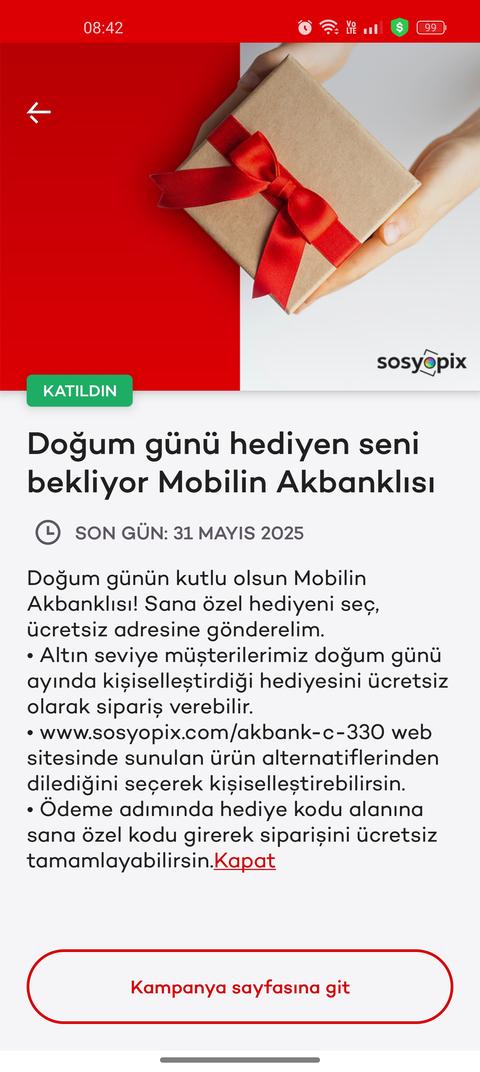 Akbank/Sosyopix doğum günü hediyesi