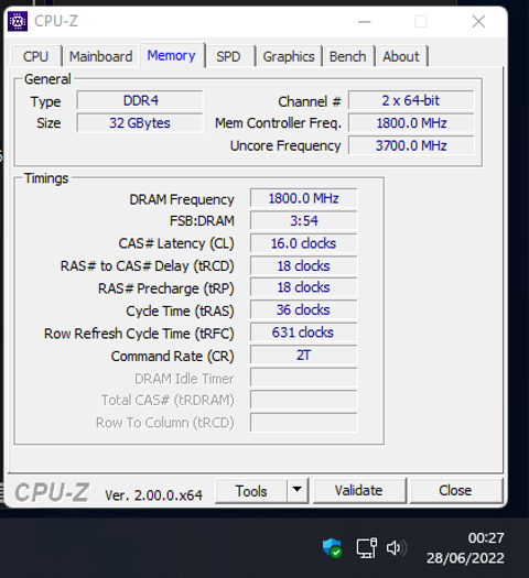 Crucial 2x16 3600 mhz denemelerim