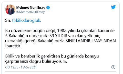 Kılıçdaroğlu'nun 'ormanlarda yapılaşma' açıklamasına Bakan Ersoy'dan tepki
