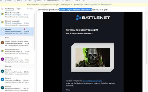 Call of Duty  Battlenet kütüphanesinde gözüküyor fakat yüklenmiyor.