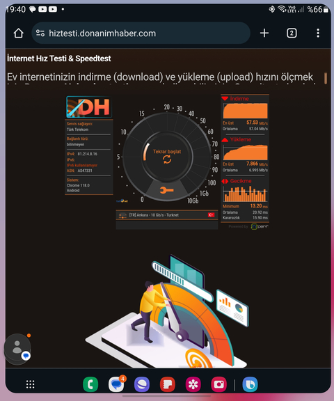 DH Hız Testi sayfamız yayında! Hız testi ve ping testi artık burada!