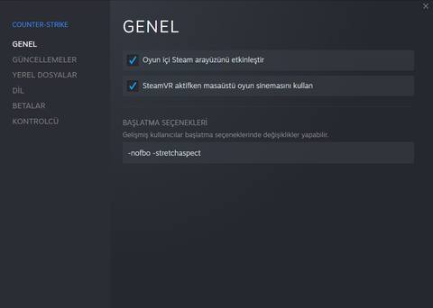 Steam CS 1.6 Tam Ekran Sorunu