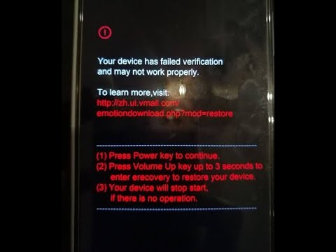 ''Your device has failed verification and may not work properly'' Hatası