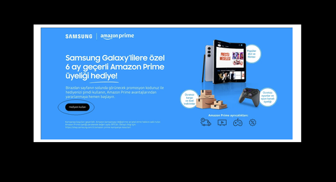 Samsung ile 6 ay Amazon Prime Üyelik