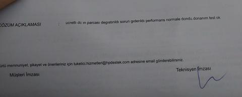 [HP] Anakartımın Yetkili Serviste Degistirilmediğini Düşünüyorum