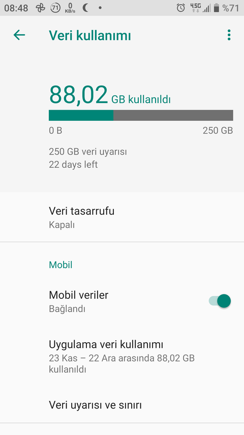 Aylık Mobil Veri Kullanım Miktarınız Ne Kadar?