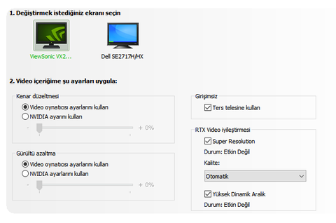 RTX Video Super Resolution Sorunu