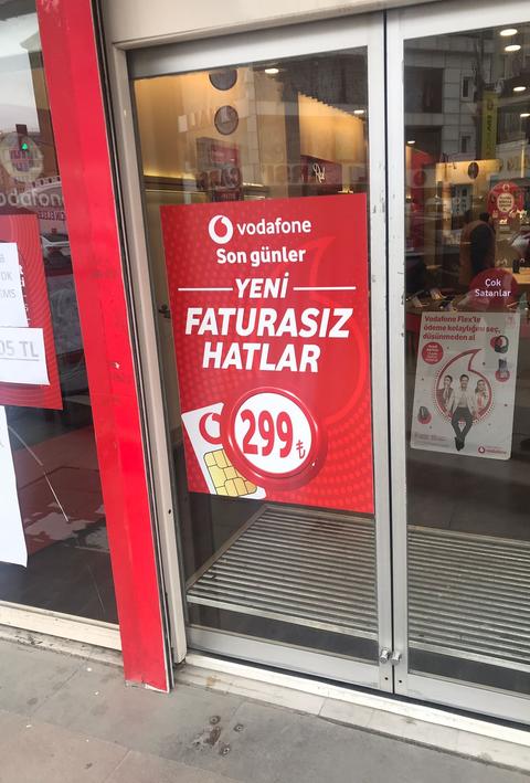 Vodafone kontörlü yeni hat 299tl ist-sarıgazi