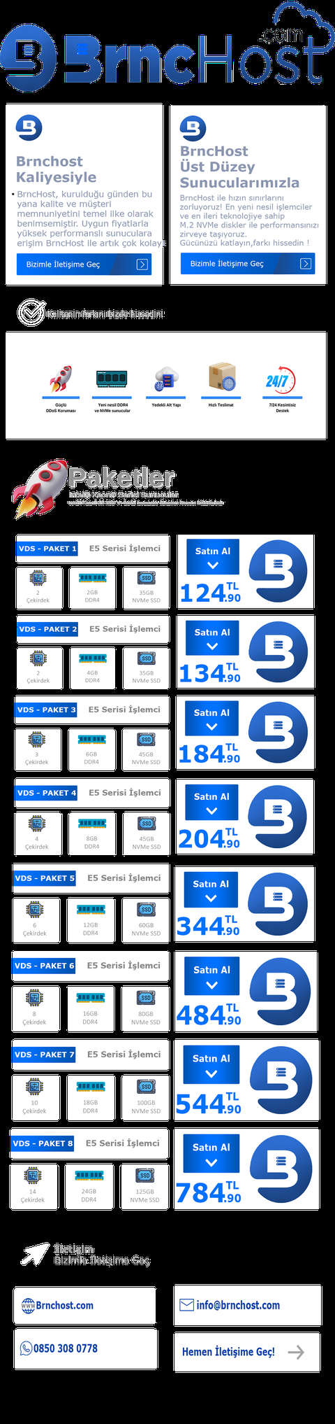 📢 Brnchost.com VDS Paketleri 🚀 E5-2699 V4 Sunucular 🛡️ Ücretsiz DDoS Koruması