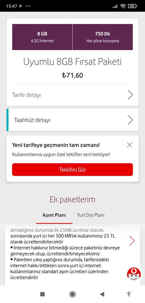 Hattını taşıyana Turk Telekom mobil 15 GB 53 tl