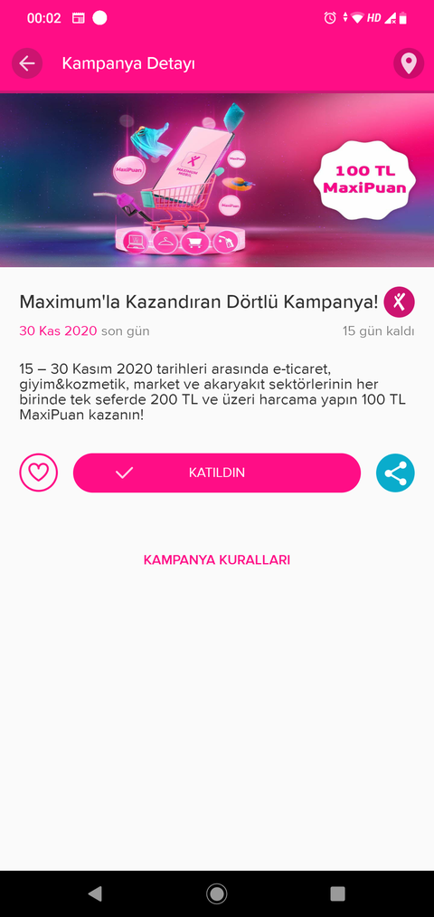 Maximum Kazandıran 4Lu 15Kasim