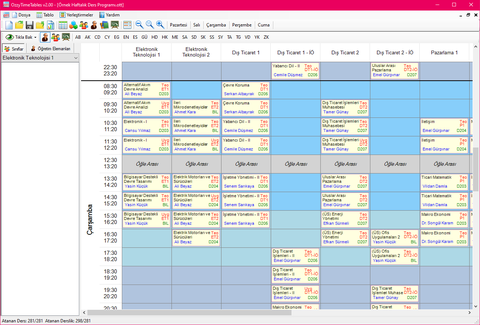 Öneri: Haftalık Ders Programı ve Sınav Takvimi Hazırlama Uygulaması