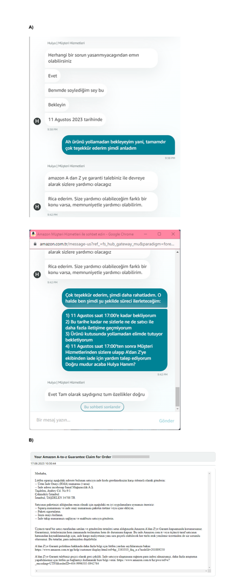 Amazon, Trendyol, Hepsiburada..vb. sitelerde 3. taraf alışverişlerinde yaşanan sorumluluk krizi Hk.