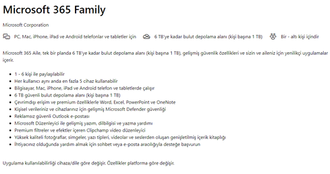 Office 365 Aile Hesabı Ortak Aranıyor 16 aylık 400 TL