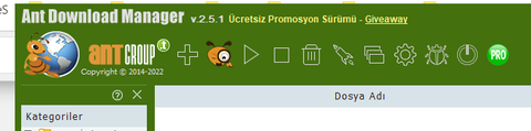 İdm alternatifi bedava Ant Download Manager Pro lisans ve win11-10 için ince ayar