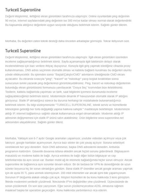 Superonline Fiber Youtube ve Google servisleri sorunu