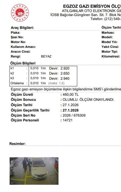 Egsoz emisyon değerlerinde tuhaflık